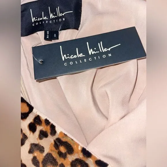 Nicole Miller Burn Out Leopard Slip Dress - Picture 6 of 6